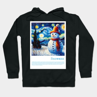 A Snowman in starry night Hoodie